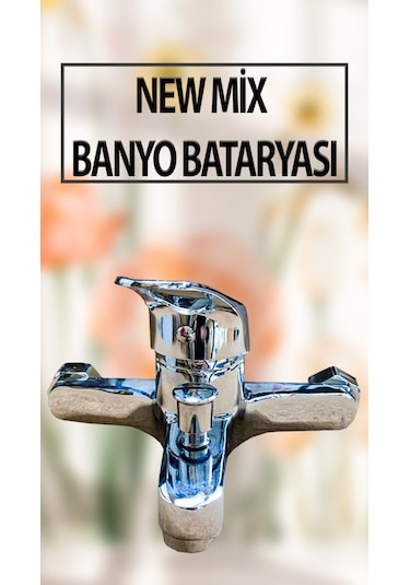 New Mix Model Banyo Bataryası Krom