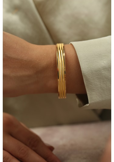 1 Cm Trabzon Hasır Altın Bilezik