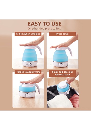 Yaozixa Katlanabilir Seyahat Su Isıtıcısı - 5 Sıcaklık Modlu, 0.6l Kapasiteli, Bebek Sütü Ve Çay İçin Pratik