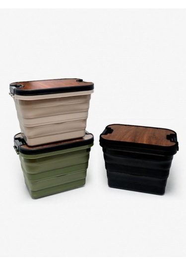 Katlanır Kamp Piknik Sepeti Siyah