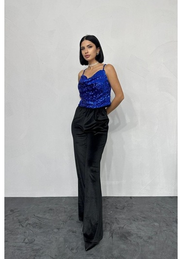 Ge Ticaret Saks Askılı Degaje Bluz Saks