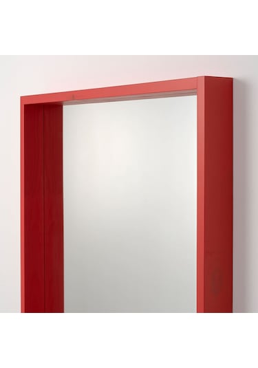 Duvar Aynası, Kırmızı, 75x75 Cm 3 Adet