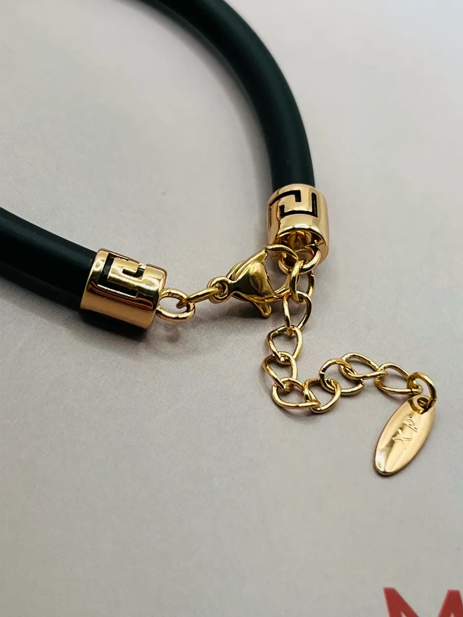 Xuping Tıpkı Metal Alaşımından Kauçuk Bilezik. 439932053 Yeşil - Siyah