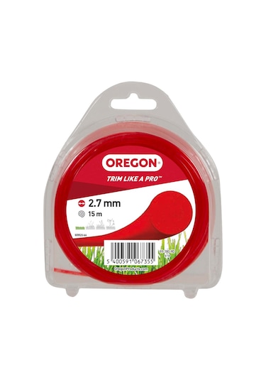 Oregon 69-380-rd Misina 2.7mm 15m Kırmızı Yuvarlak