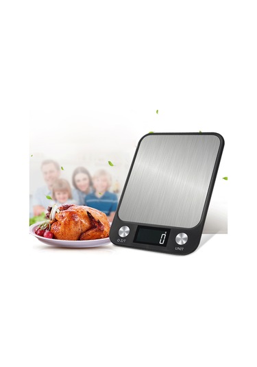 Kosona Siyah Dijital Mutfak Terazi, 5kg/1g Hassasiyet, Çeşitli Birimler G, Oz, Kg, Ml , Tare Fonksiyonu, Lcd Ekran, Enerji Tasarruflu Diğer