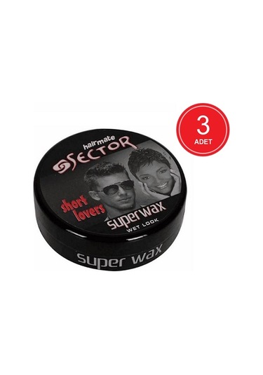 Sector Hairmate Wet Look Süper Wax Siyah 3 x 150 ML