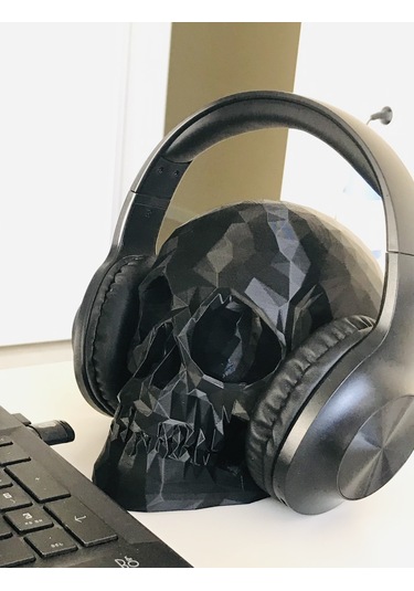İskelet Kafa Tası - Kulaklık Standı Ve Dekorasyon