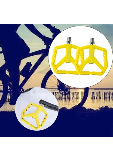 Suntek Bisiklet Pedalları Oymak Katlanır Için Bmx Şehir Sarı