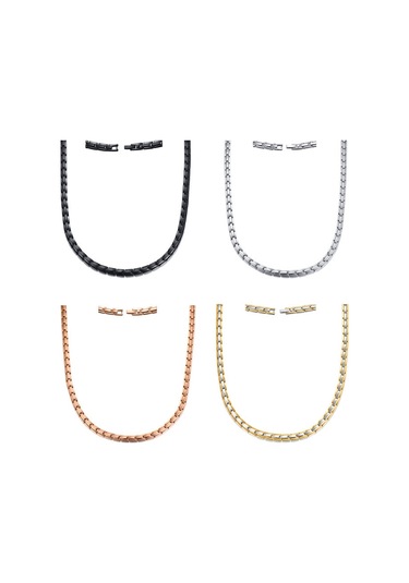 Sones Cnc-007 Manyetik Titanyum Çelik Kolye Takı Çelik Rengi Çelik