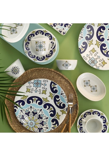 Kütahya Porselen Zeugma 6 Kişilik 32 Parça kahvaltı Takımı 12024 Çok Renkli