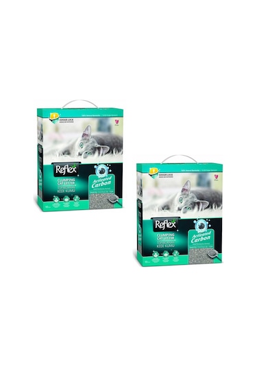 Reflex Aktif Karbonlu Süper Hızlı Topaklaşan Bentonit Kedi Kumu 2 x 10 L