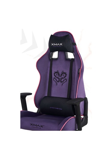 Rio Plus Balerion Terletmez Kadife Kumaş Mor Gaming Oyuncu Koltuğu -9 Mor