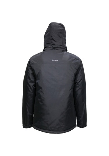 Erkek Kapitone Kapüşonlu Iç Cepli Siyah Mont 001