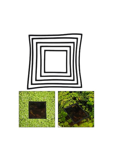 Homyl 5 Adet Akvaryum Yüzen Bitki Yüzükler Balık Tankı Siyah