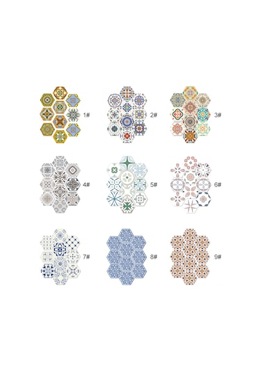 Geekyou Pvc Zemin Sticker 10 Adet 20x23cm - Kolay Yapıştır & Çıkar, Hd Desenler, Duvar/zemin Uyumlu, Ev Dekoru Yenileyici Diğer