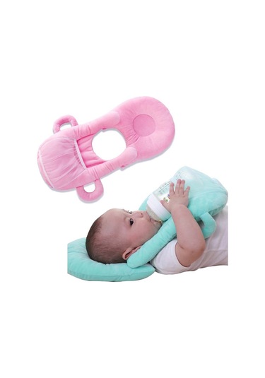 Sones Bebek Bebek Şişe Rafı Serbest El Şişe Tutucu Pamuklu Bebek Süt Şişesi Besleme Öğrenme Emzirme Yastık Minderi Mavi