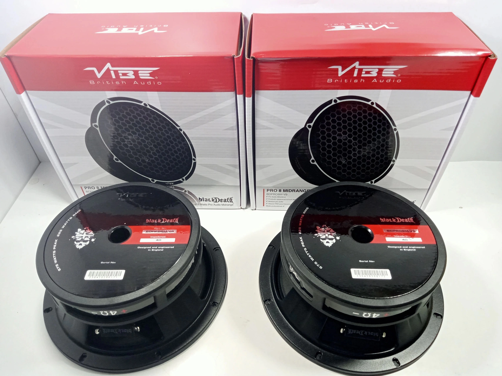 Vibe 20cm Midrange - Vıbe Ölüm Serisi 675w 225rms Midrange 20cm - Vıbe Bdpro8m-v9 Blackdeath Midrang