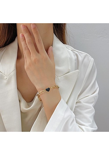 Altın Opk Paslanmaz Çelik Aşk Bileklik Altın