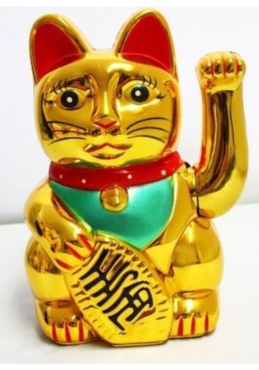 Büro Ev Ofis Hediyesi İçin Uzakdoğu Dekoru Şanslı Kedi Biblo