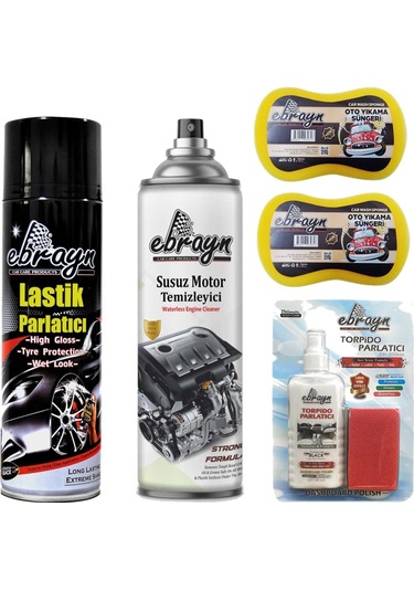 Motor Temizleyici Lastik Parlatıcı Süt Silikon 2 Ad Sünger Ebrayn