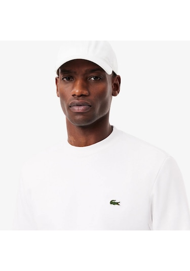 Lacoste Sh9608 Erkek Sweatshirt Beyaz