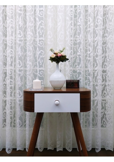 Evdepo Home Kullanıma Hazır Örme Tül Perde (543666960)