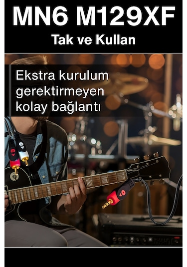 Mn6 M129xf Rca Kablosu/3 Metre-a+kalite-3.5mm/aux Ses Kablosu-2rca Ses Kablosu-ses Sistemi Uyumlu