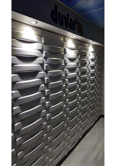 3 Boyutlu Boyanabilir Pvc Duvar Paneli Edessa 50-50 Cm 4 Adet-1 Metrekare