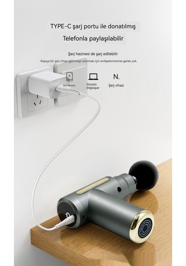 Jian Fan Elektrikli Fasya Tabancası Mini Ev Titerşimi Gevşeme Kas Akıllı Servikal Masaj Mini Masaj Yeşil