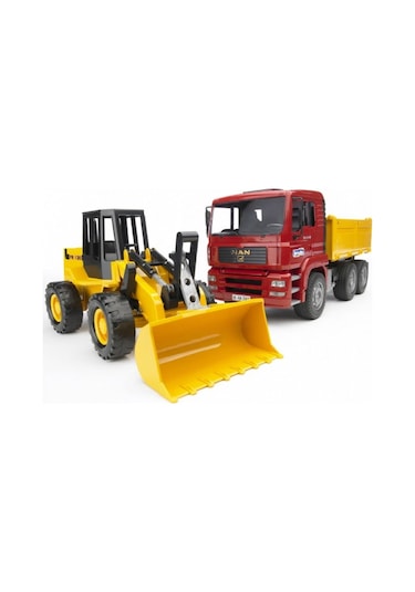 Bruder Oyuncak Man Damperli Kamyon ve Fr 130 Kepçe Br02752