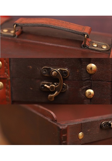 Sones Ahşap Taşınabilir Sertifika Çeşitli Eşyalar Depolama Kutusu Fotoğraf Stüdyosu Çekim Aksesuarları, Şartname: 1622-01 Kırmızı Phnom Penh Küçük