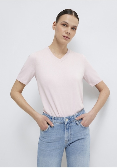 Mavi - V Yaka Pembe Kazak 1710868-70969 Pembe
