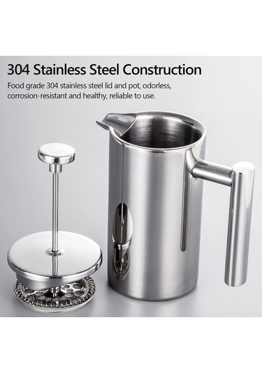 Wondernest Tignapoo Press Makinesi Lichen Kahve 350ml/800ml/french Press Yg