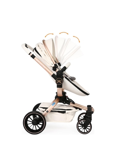 Yoyko Spin 360 Derece Dönebilen Bebek Arabası Beyaz Rose Kasa