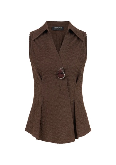 N25yn6132 Nocturne Bluz Kahve Rengi