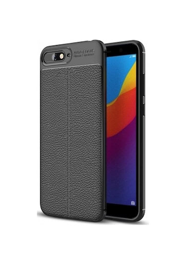 Huawei Y6 2018 Deri Görünümlü Lux Niss Silikon Kilif 457501578