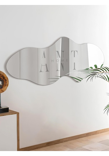Asimetrik Ayna, Dekoatif Ayna, Big Size 100cm X 50cm 1.sınıf Rodajlı Şişecam Marka Ayna Holl Aynası 100 X 50 Gümüş