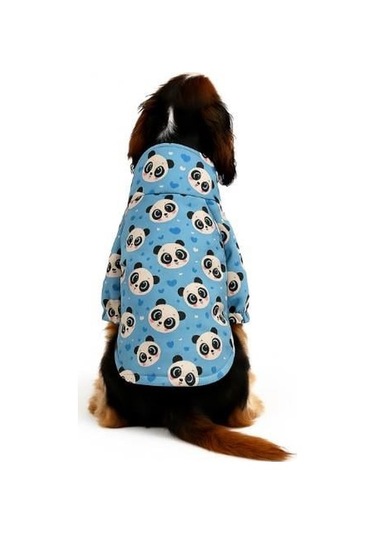 Gedyco Blue Panda Polarlı Küçük Irk Köpek Yağmurluğu
