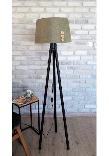 Lambada Düğme Aksesuarlı,3 Ayaklı Lambader,Aydınlatma,Abajur(232631902)