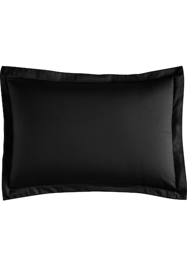 Linens Mix&Match Saten Volanlı Yastık Kılıfı Seti Siyah