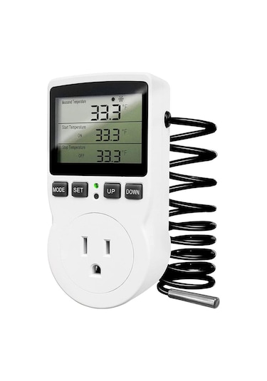 Reedark Dijital Termostat Kontrollü Priz -40 C/+120 C Sıcaklık Ayarlı Us Fişli