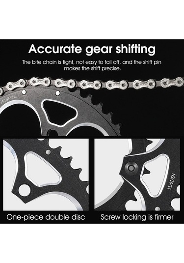 Ebitda West Bıkıng 34-50t Yol Bisikleti Yarış Katlanır Zincir Tekerleği Siyah Siyah