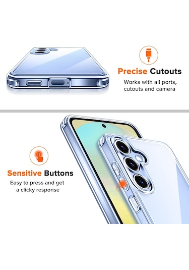 Samsung Galaxy S25 Plus Uyumlu Kılıf Şeffaf Silikon + Ekran Koruyucu Cam
