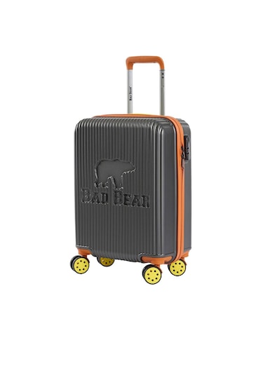 Bad Bear Logo Antrasit Kabin Boy Tekerlekli Abs Valiz 40 Lt. - Antrasit