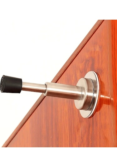 Sunshine011 1 Adet Duvara Monte Hidrolik Kapı Tutucu, Gümüş Renk, Delme Çivileme Yok