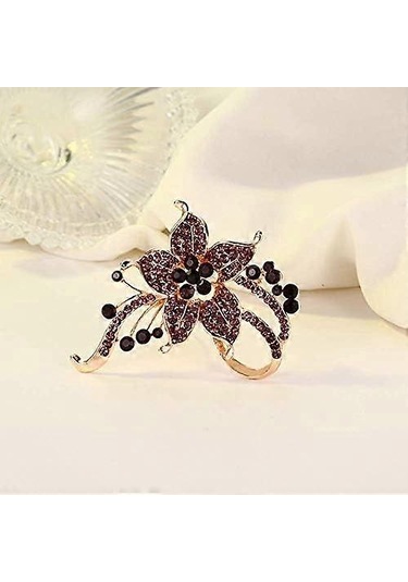Kristal İnci Çiçek Broşları İğneler Moda Güzel Oluşturulmuş Yapay Elmas Çiçek Broşu Zarif Kadın Kız İçin Parti Dans Düğün Ziyafet İçin İyi Fikir Çok Renkli