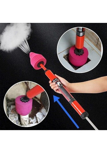 Lemestar Yüksek Basınçlı Pnömatik Tuvalet Tıkanıklık Aracı - Abs Kolu, 120psi, Tuvalet/arıtma Boruları İçin Çabuk Çözüm Diğer