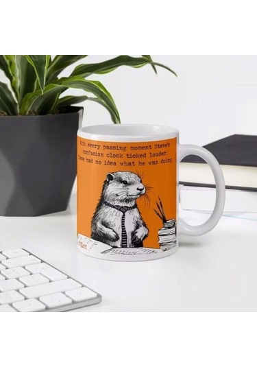 Createtech Steve Kupalar Deniz Otter Çay Bardağı - Seramik Kupa Yaratıcı Komik Kupa Diğer