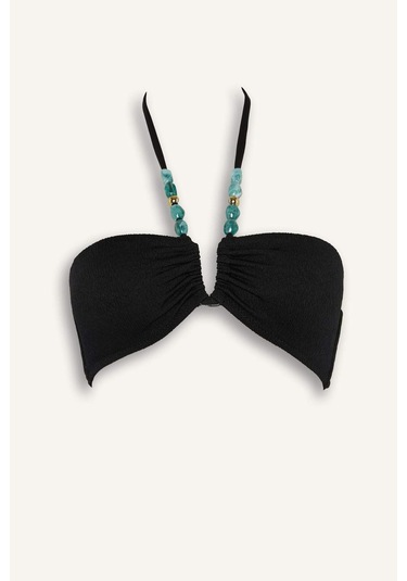 Defacto Regular Fıt Krinkıl Kumaş Bikini Üstü G3771ax26smbk81 Siyah-bk81