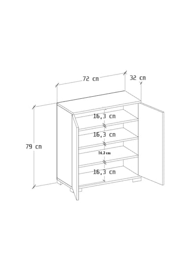 Athena Çok Amaçlı 2 Kapaklı ,kahve Köşesi,mutfak,banyo, Kiler Dolabı Antrasit Gri Antrasit